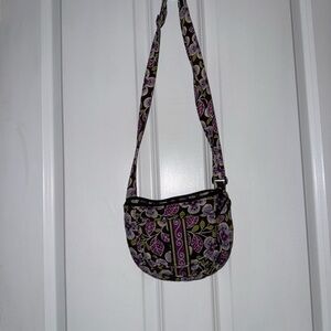 Vera Bradley Purple and Green Floral Crossbody Bag